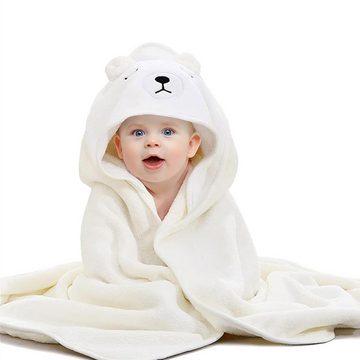 NUODWELL Kapuzenhandtuch Baby Kapuzenhandtuch mit Waschlappen,mit süßen Ohren,für Neugeborene