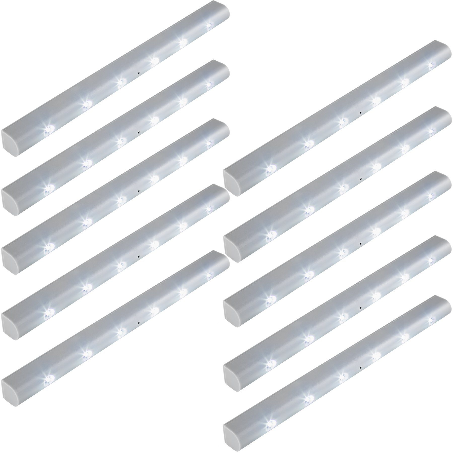 tectake LED Lichtleiste »10 LED-Lichtleisten mit Bewegungsmelder ...