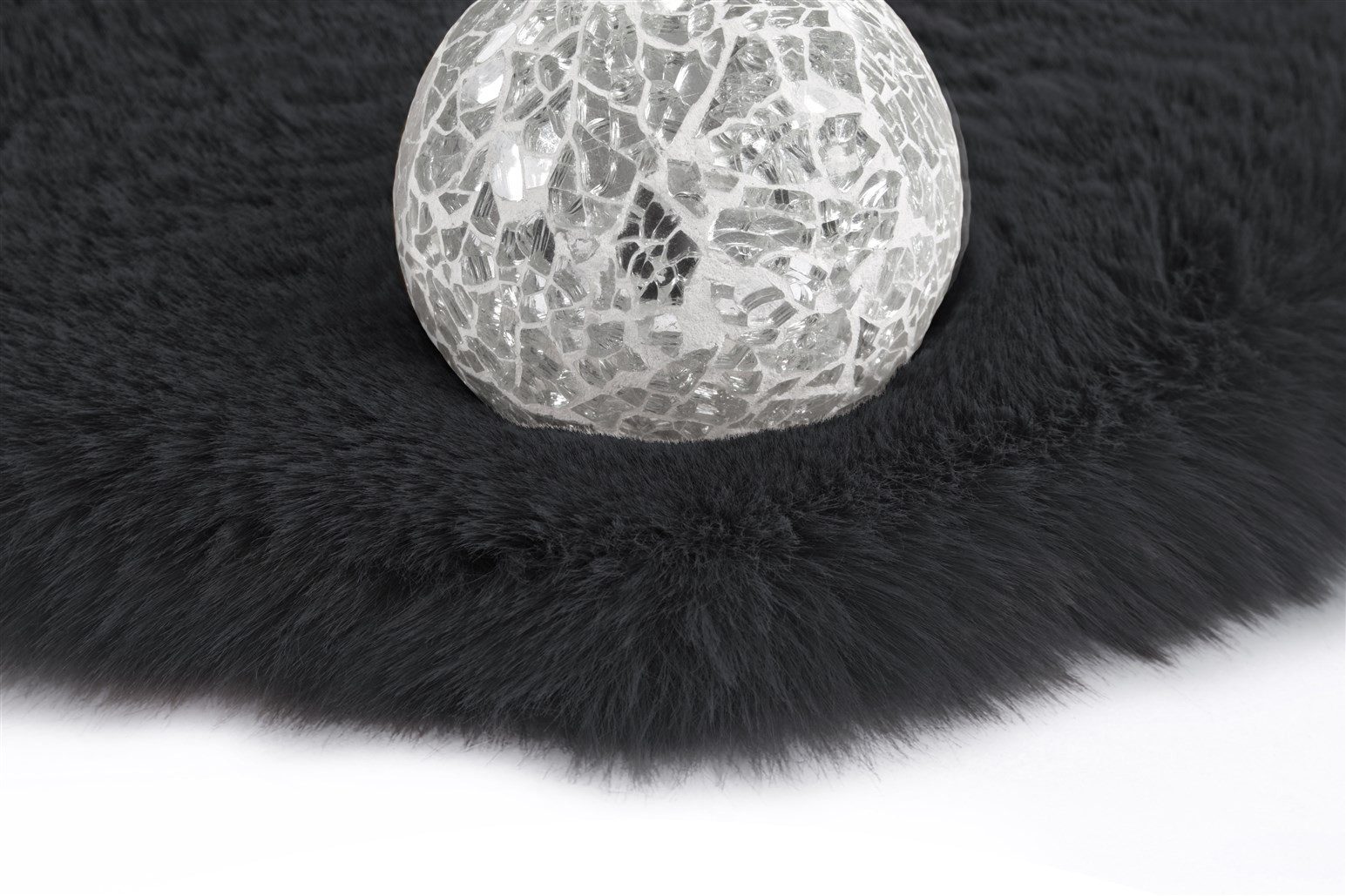 Kayoom Teppich in Anthrazit, 100% Polyester - 160x160cm (LxB)