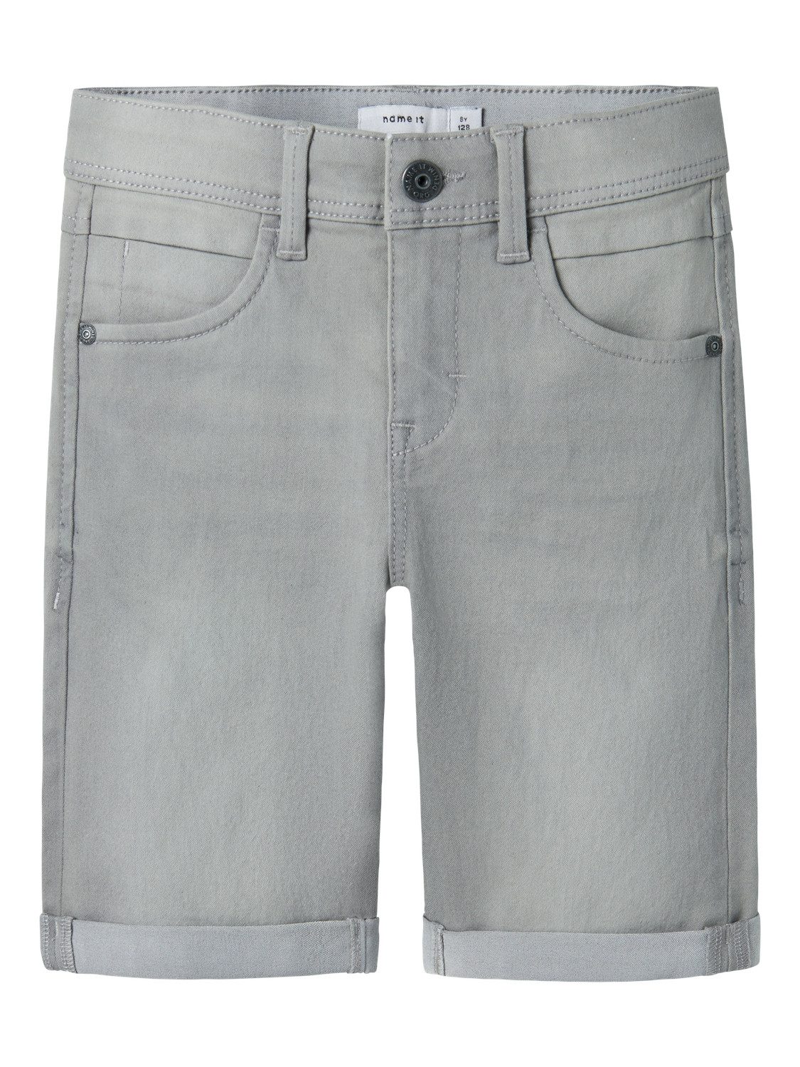 Name It Jeansshorts NKMSILAS SLIM DNM L SHORT Baumwollmischung, Stretch, Umschlagsaum