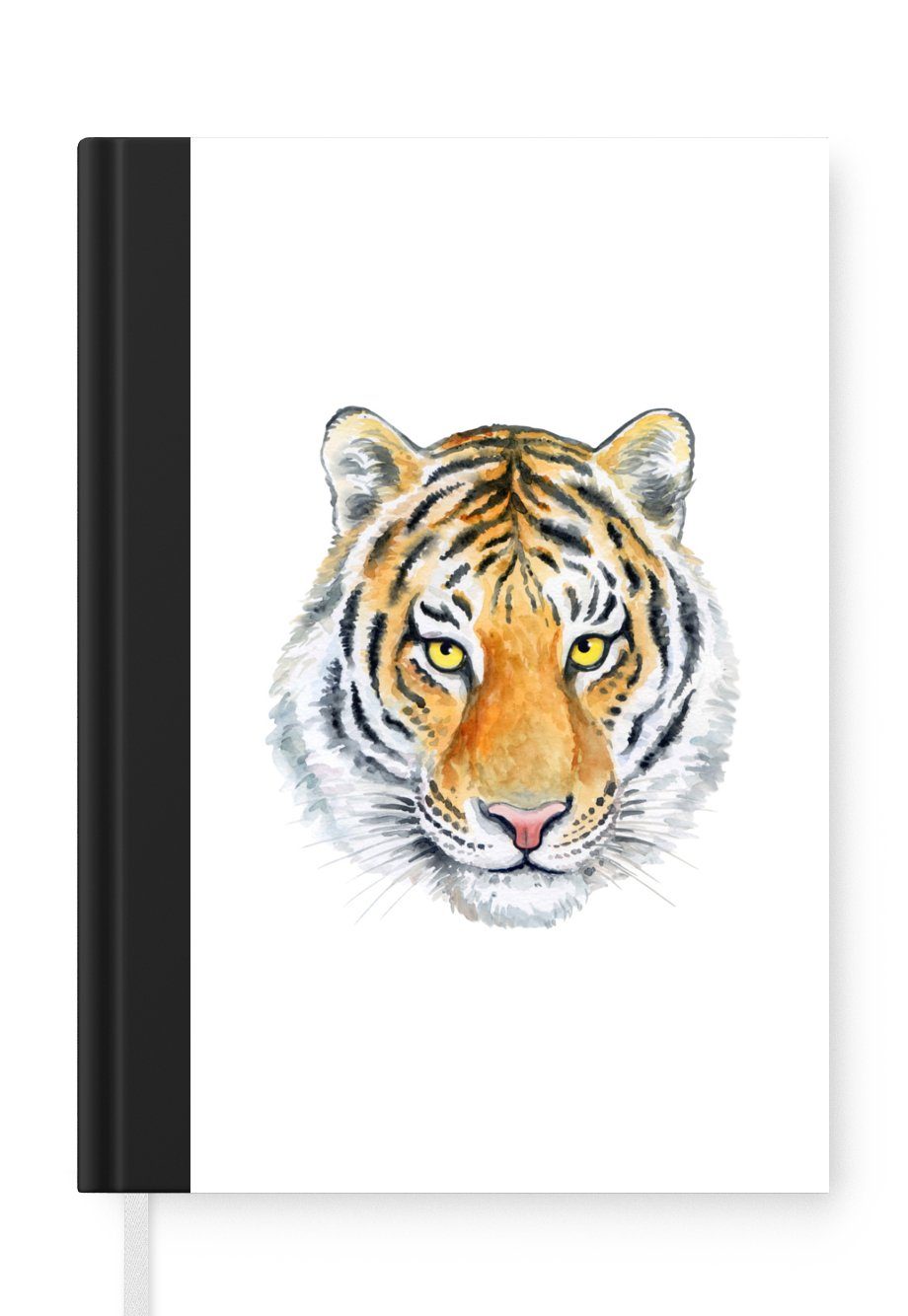 MuchoWow Notizbuch Tiger - Augen - Kopf, Journal, Merkzettel, Tagebuch, Notizheft, A5, 98 Seiten, Haushaltsbuch