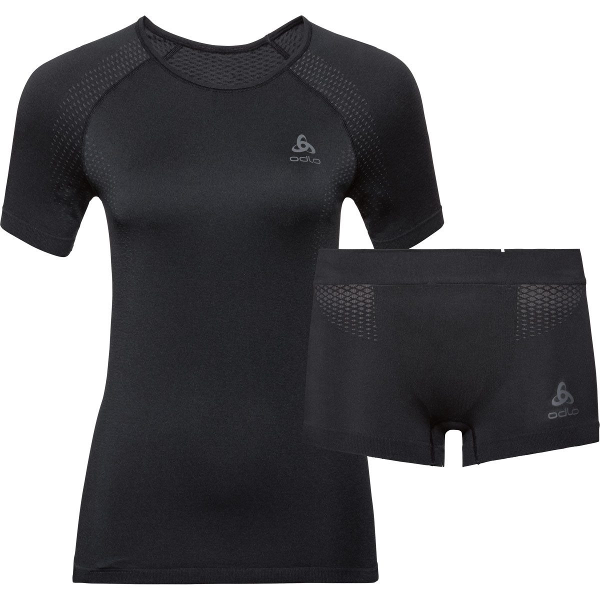 Odlo Funktionsshirt Set PERFORMANCE Essentials LIGHT Lady schwarz/grau 195291-60056 Set aus Unterhemd und Panty