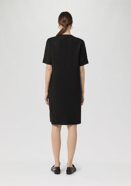 comma casual identity Minikleid T-Shirt-Kleid mit Stehkragen Stickerei