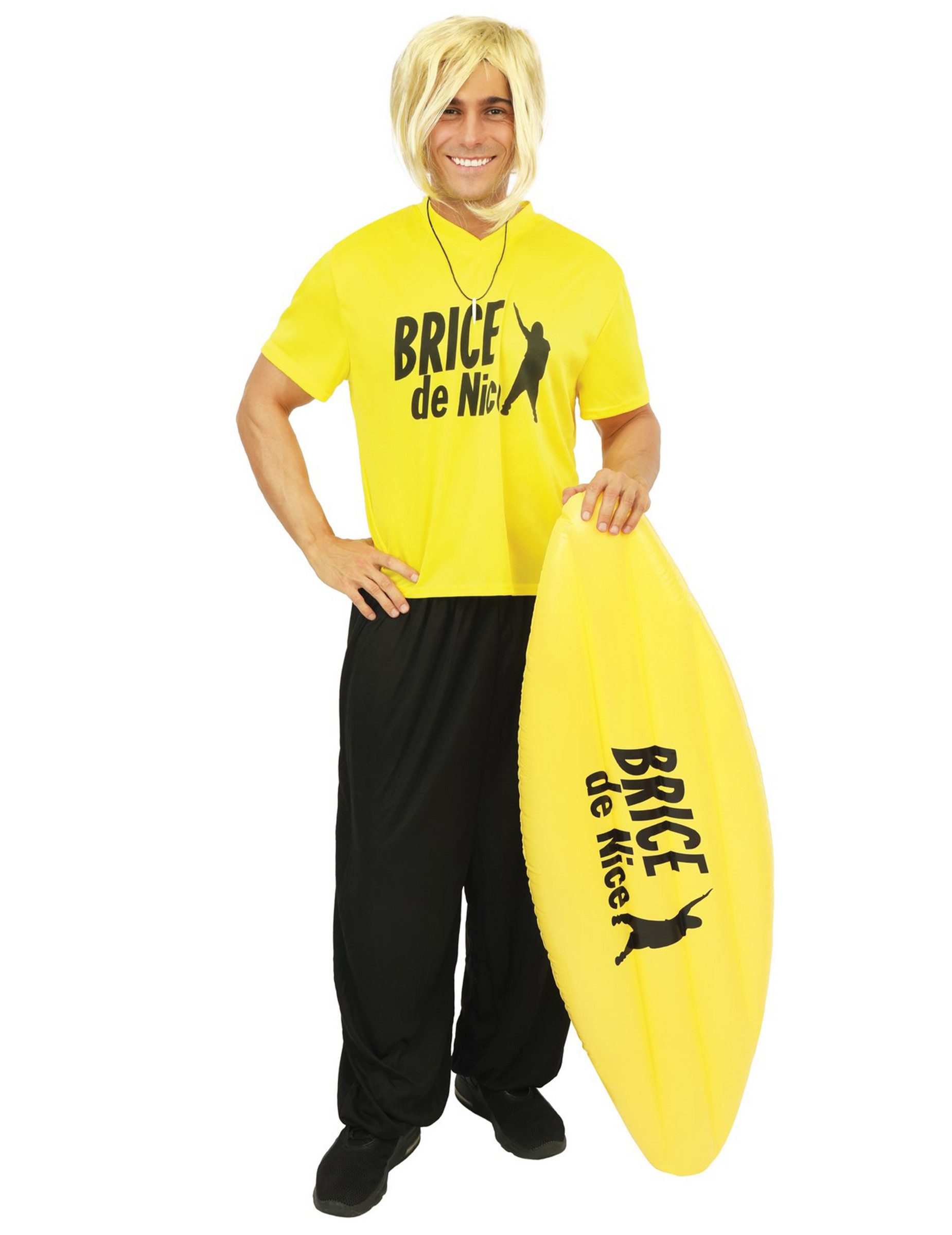 Kostüm Brice de Nice Teenager-Kostüm Surfer gelb-schwarz