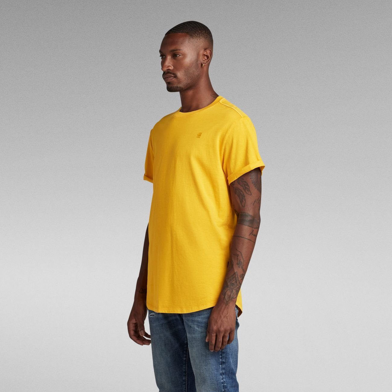 G-Star T-Shirt s/s t Yellow GD (1-tlg) Lash RAW r Dull