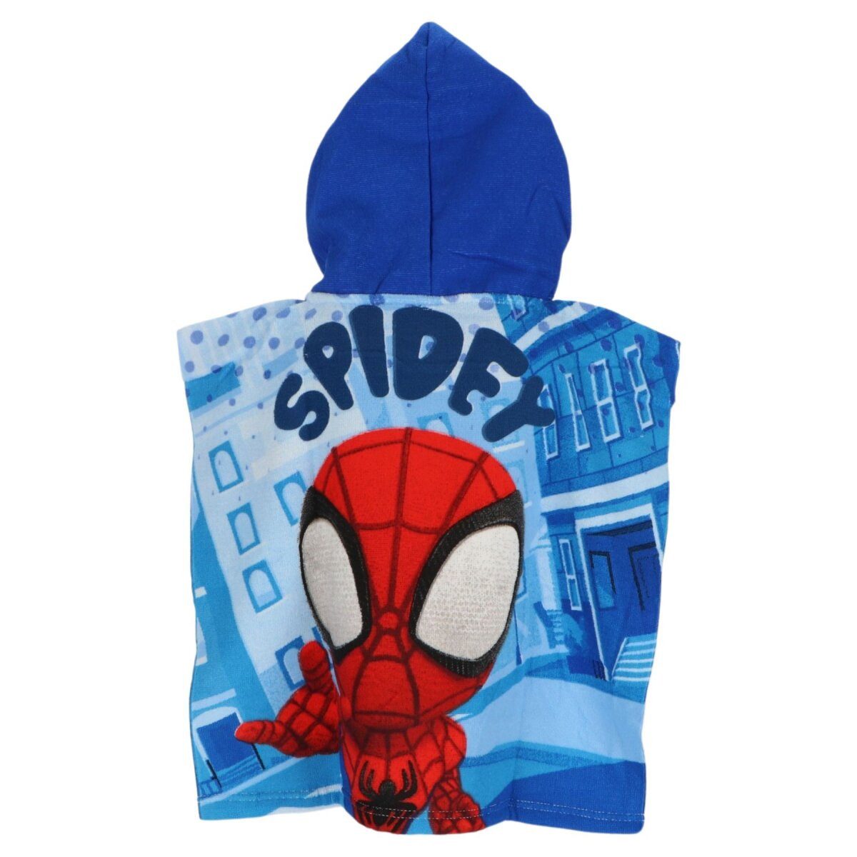Spiderman Poncho Spiderman Mikrofaser Poncho für Kinder 100x55cm