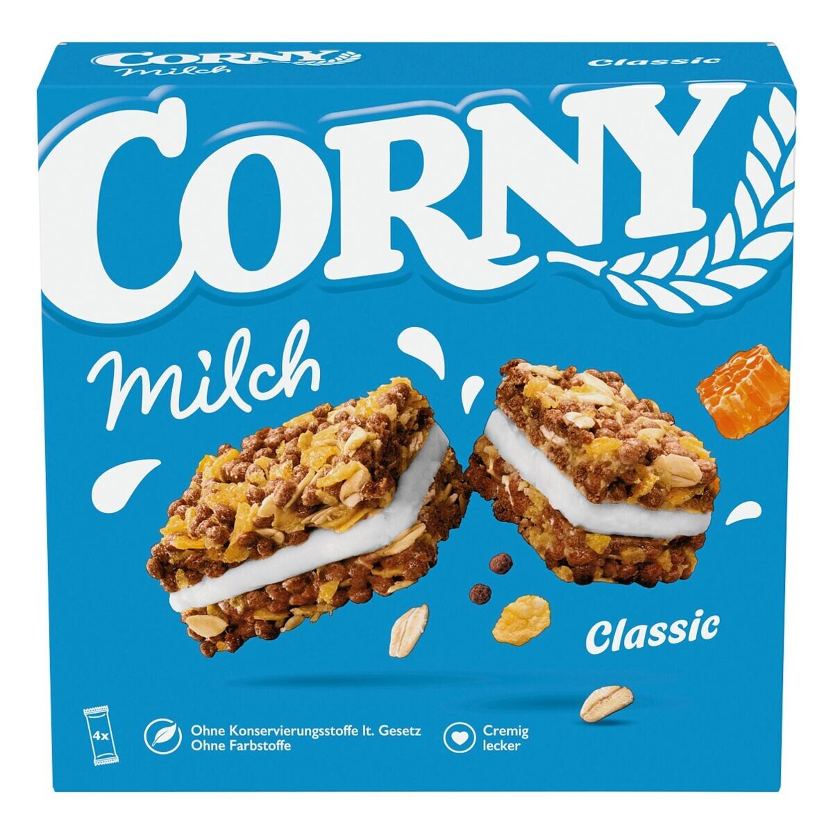 CORNY Riegel Milch Classic, 4 Müsliriegel