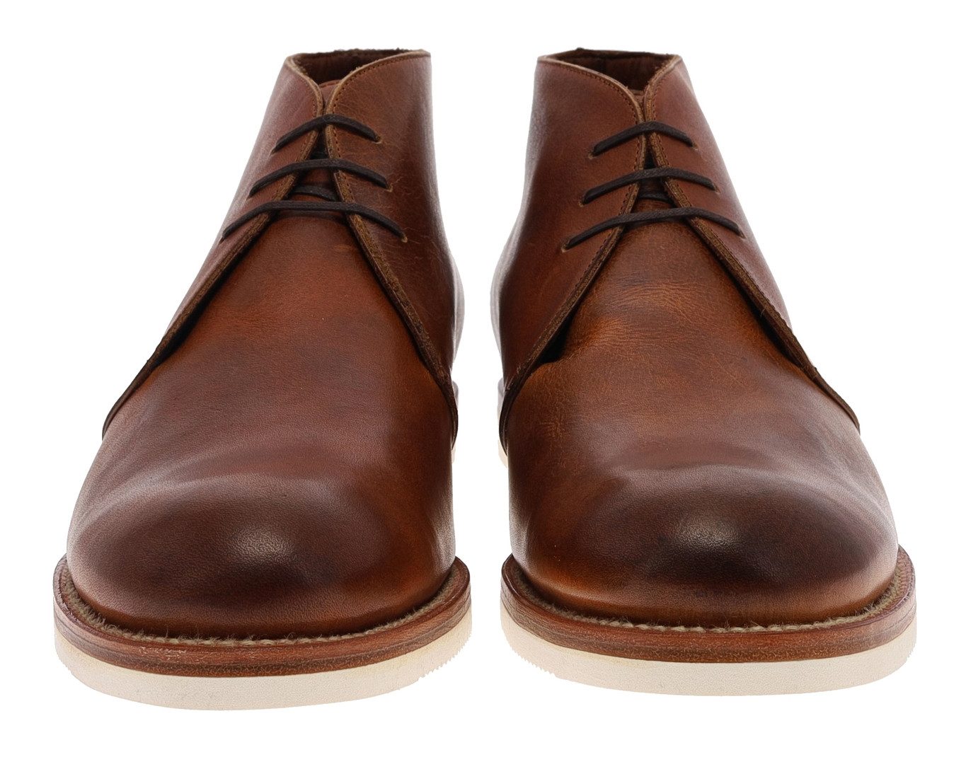 Sendra Boots 8205 Braun Stiefelette Rahmengenäht Herren Chukka Schnürschuhe