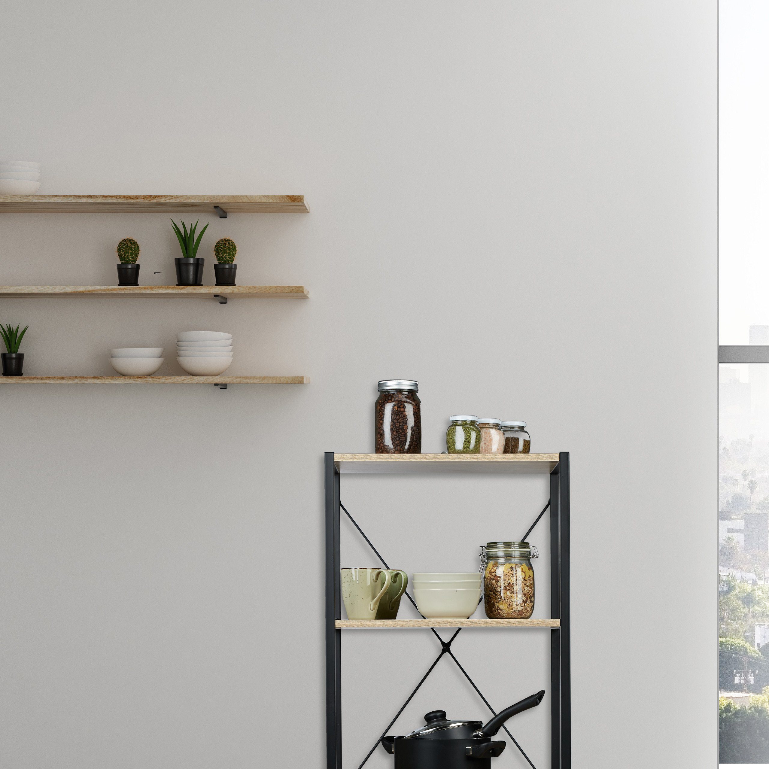 relaxdays Standregal mit 3 Etage