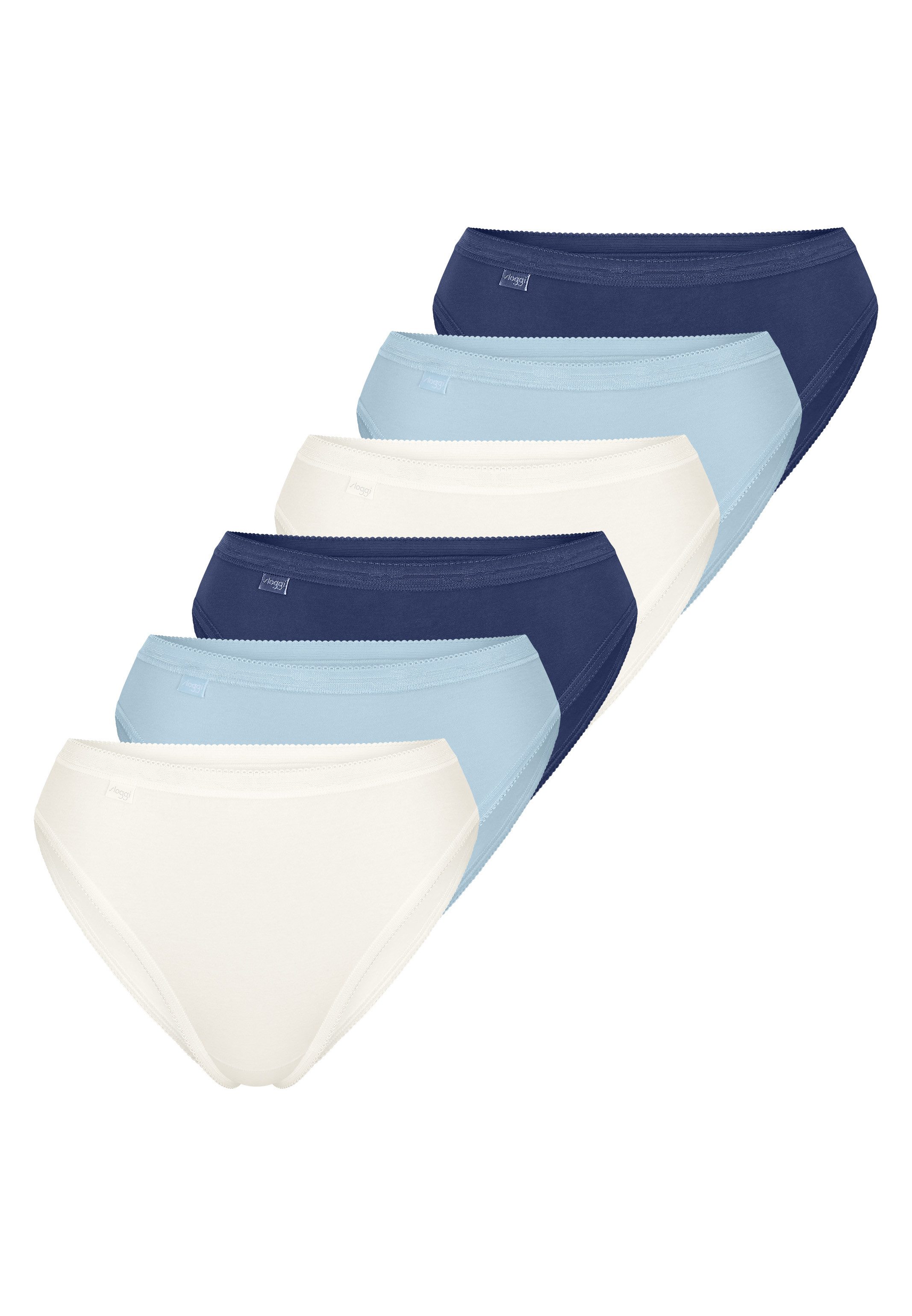 sloggi Tai-Slip 6er Pack Basic+ (Spar-Set) Tai Slip - Baumwolle - Atmungsaktiv - Bequemer Schnitt, Perfekter Sitz