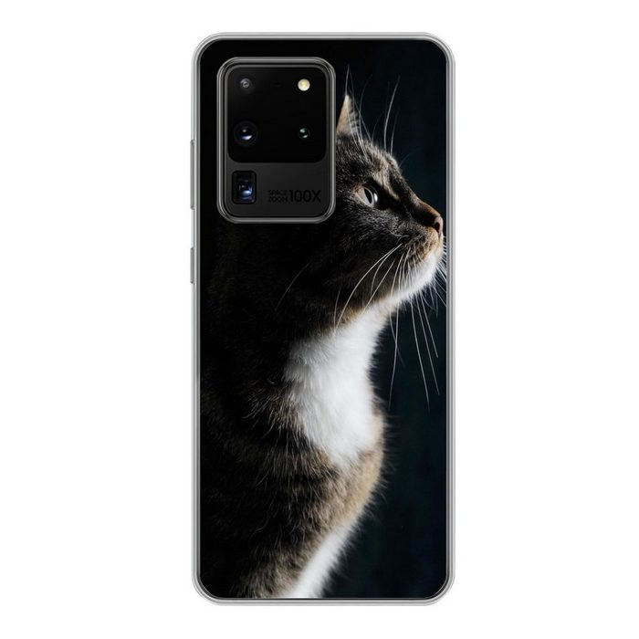 MuchoWow Handyhülle Hauskatze Phone Case Handyhülle Samsung Galaxy S20 Ultra Silikon Schutzhülle