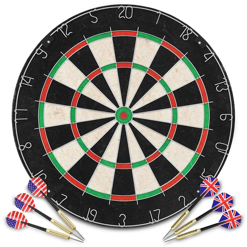 Dartpfeil Professionelles Dartboard Sisal mit 6 Darts