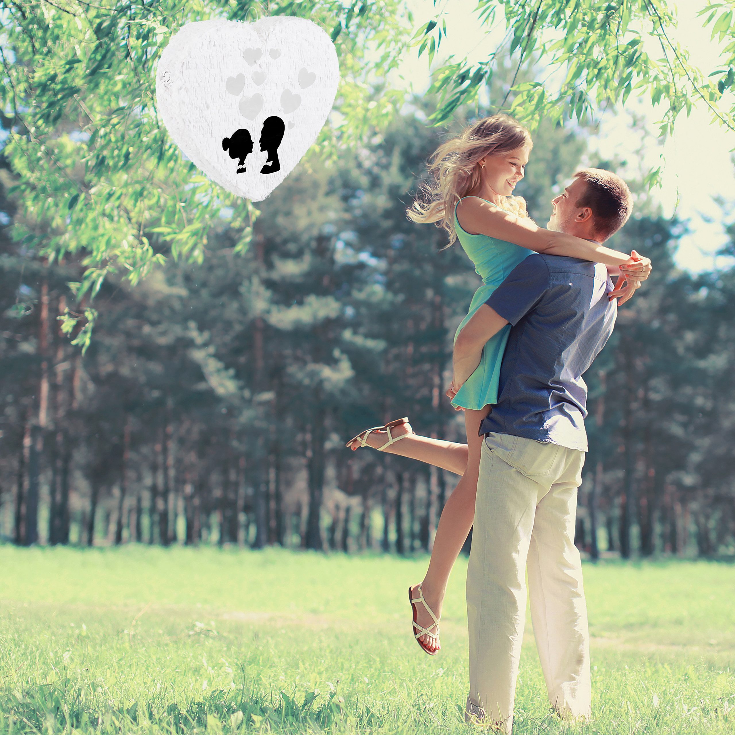 relaxdays Aufblasbares Partyzubehör Pinata Hochzeit