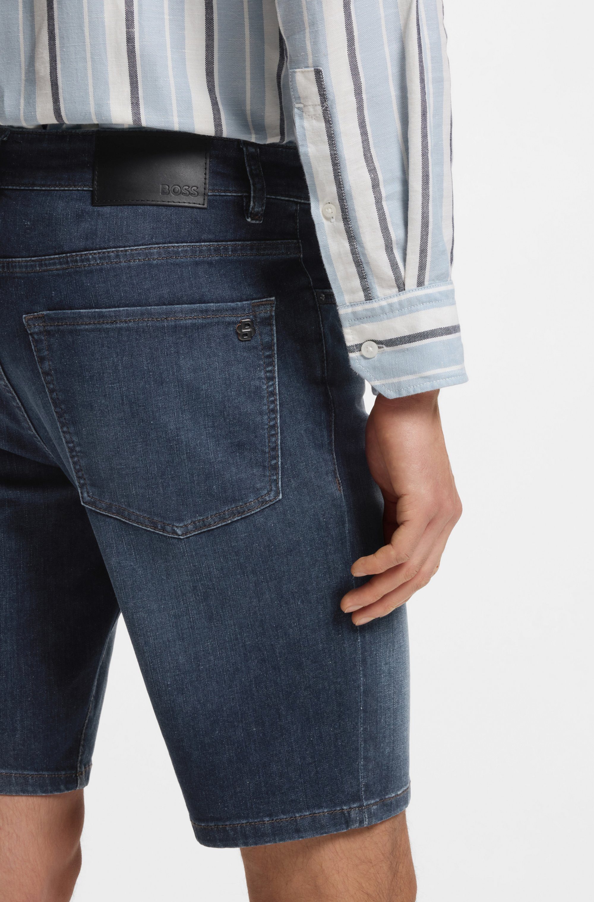 BOSS ORANGE Jeansshorts Re.Maine Shorts Bo Stretch-Denim im Straight Fit