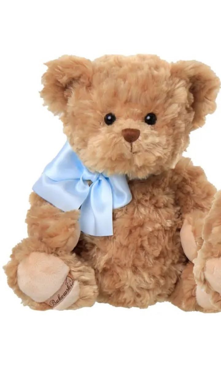 Kuscheltier Bukowski Teddybär Ludwig mit blauer Schleife 35 cm Plüschteddybär
