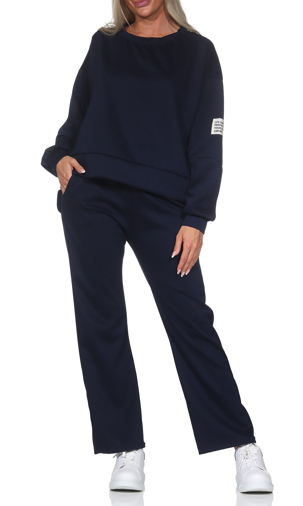 simaranda Jogginganzug Damen Jogginganzug 9 36-40 Dunkelblau