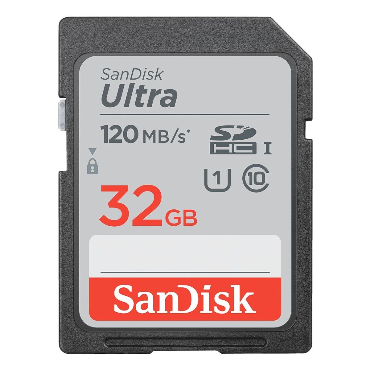 Sandisk Ultra Speicherkarte (32 GB, 120, 120 MB/s Lesegeschwindigkeit)