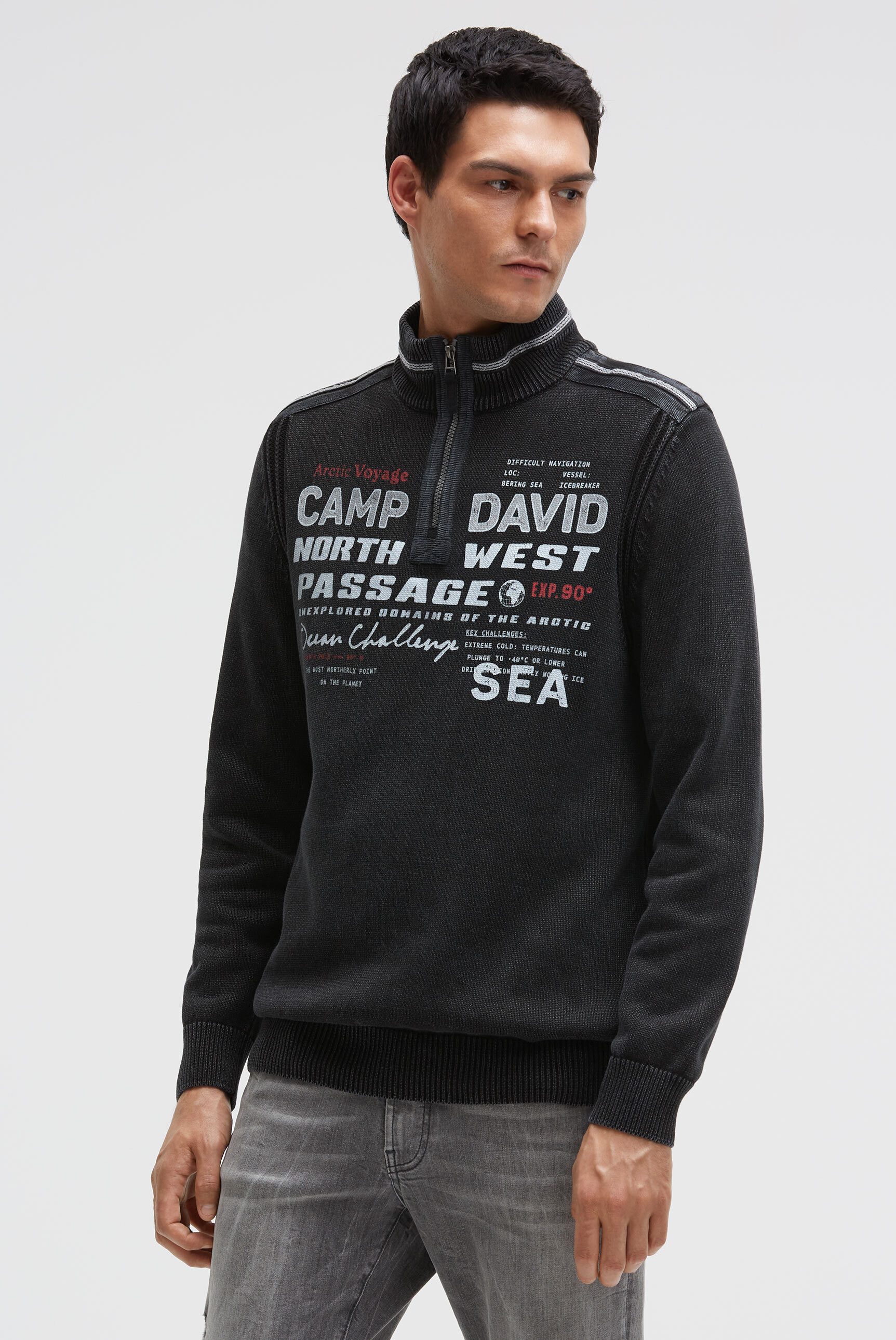 CAMP DAVID Troyer aus Baumwolle günstig online kaufen