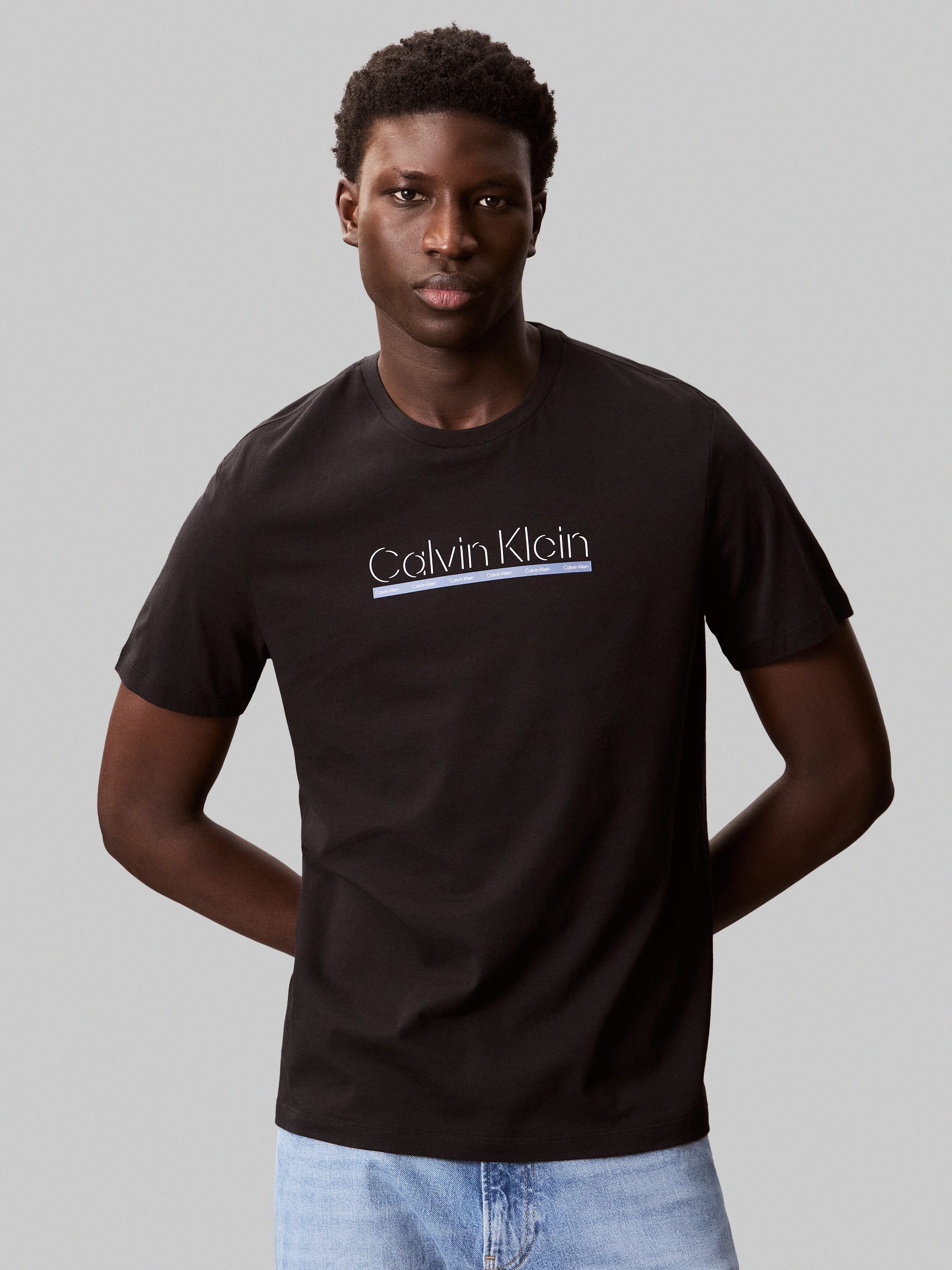 Calvin Klein T-Shirt SS 30s E SPRTSWR 2 G mit Logo-Schriftzug günstig online kaufen