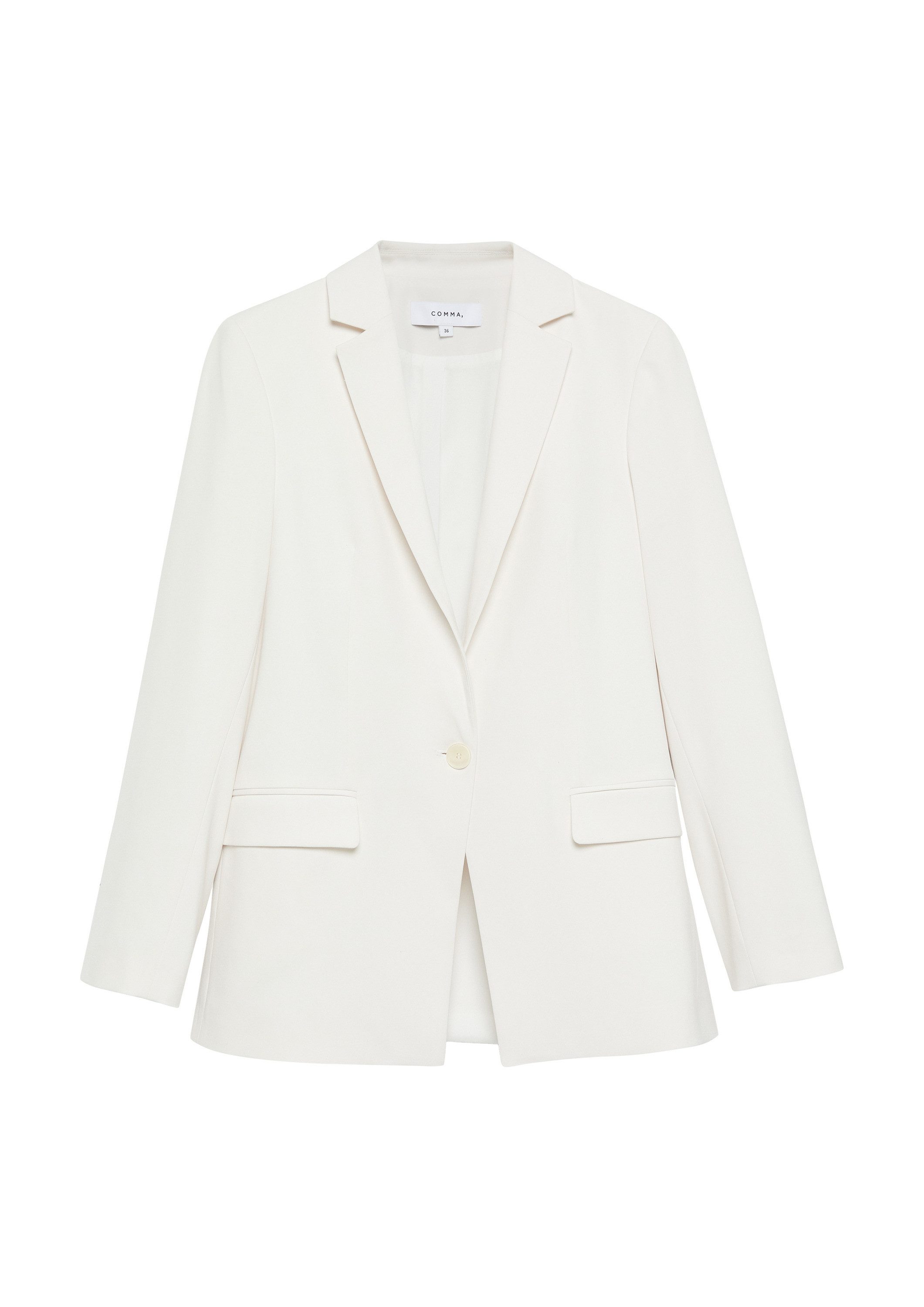 comma Jackenblazer Indoor-Blazer Antaillierter Blazer aus Viskose-Stretch
