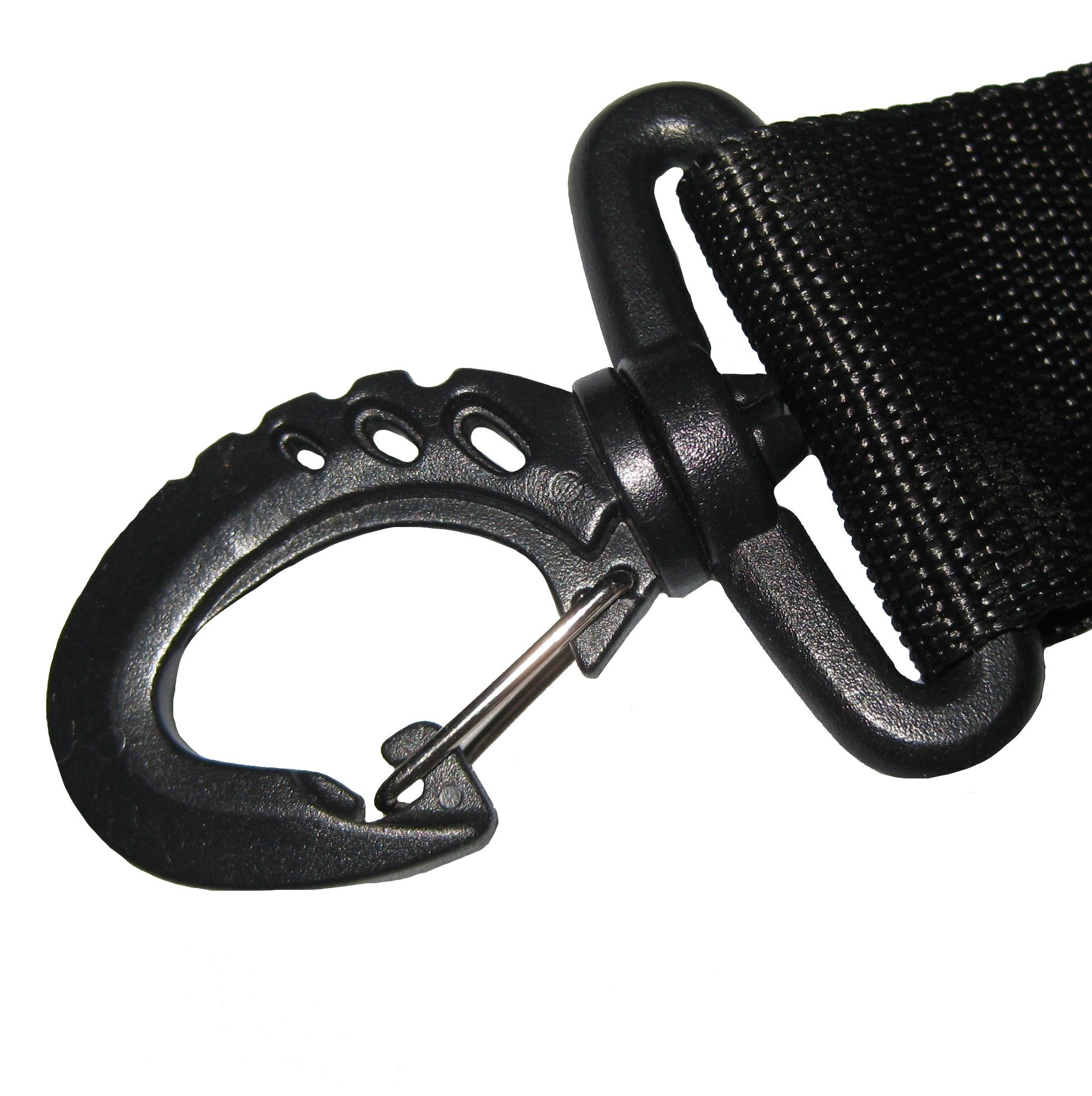 BAY-Sports Schulterriemen Schultergurt Taschengurt Gurt für Tasche Ersatz uni schwarz verstellbar gepolstert 70 - 125 cm, Karabinerhaken