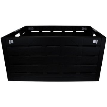 Koopman Faltbox Faltkiste 60L Schwarz Klappbox Einkaufsbox Einkaufskiste, Korb Box Kiste Klappbar Kunststoffkorb Klappkiste