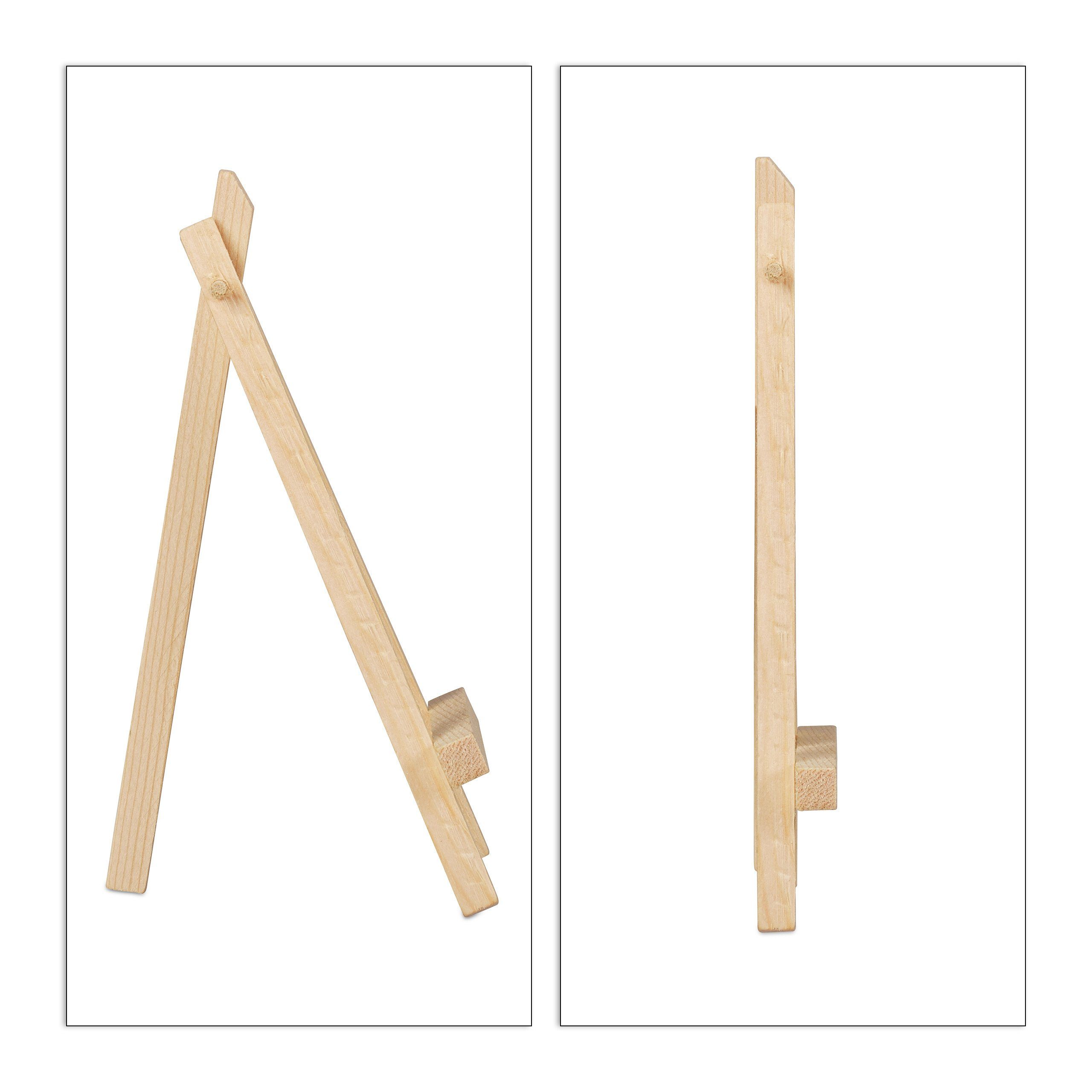 relaxdays Mini Staffelei Staffelei klein aus Holz 10er Set – Bild 5 von 5