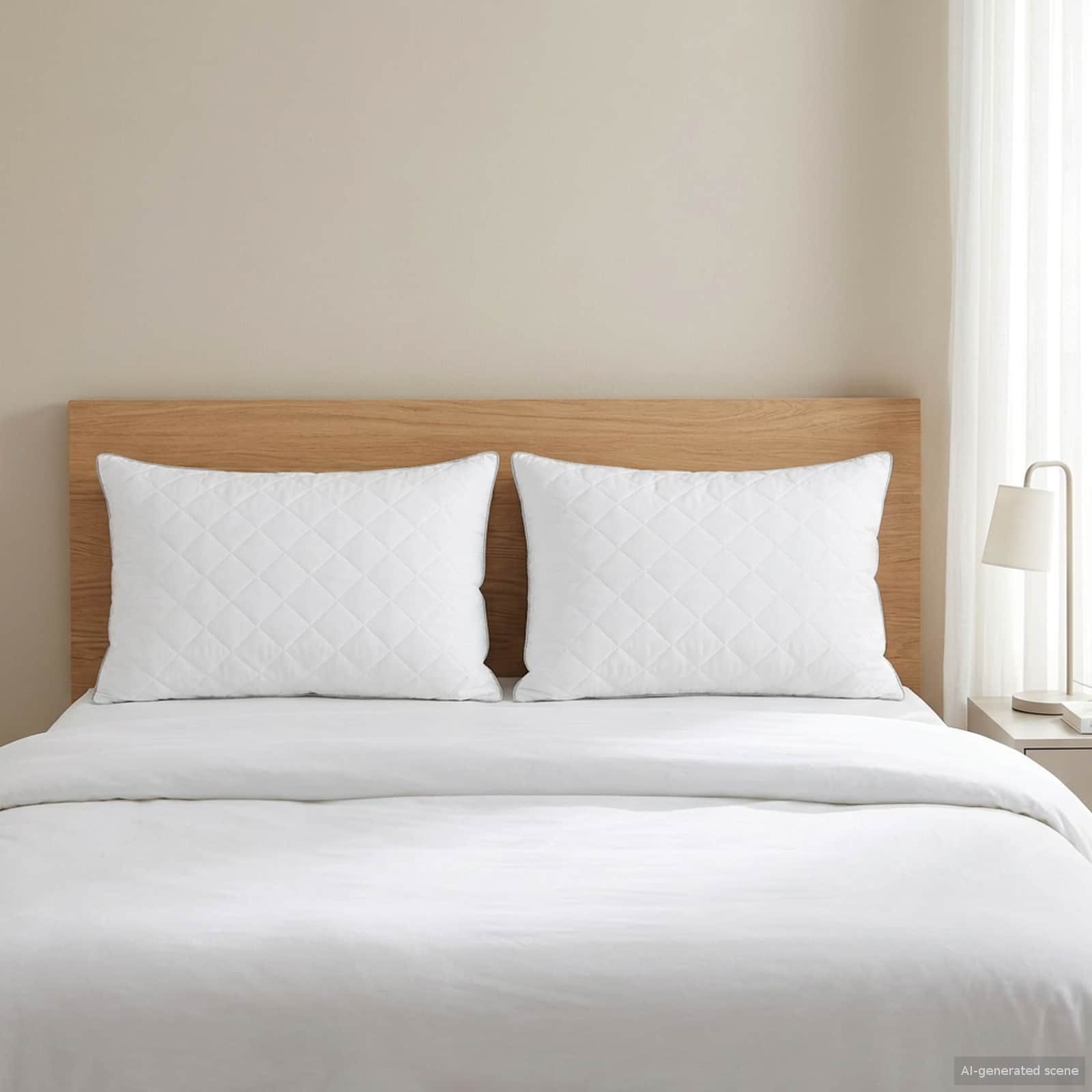 vidaXL Kopfkissen Kopfkissen FULDA 2 Stk. 60 x 80 cm 100% Gänsedaunen und -federn, Bezug: Gänsedaune