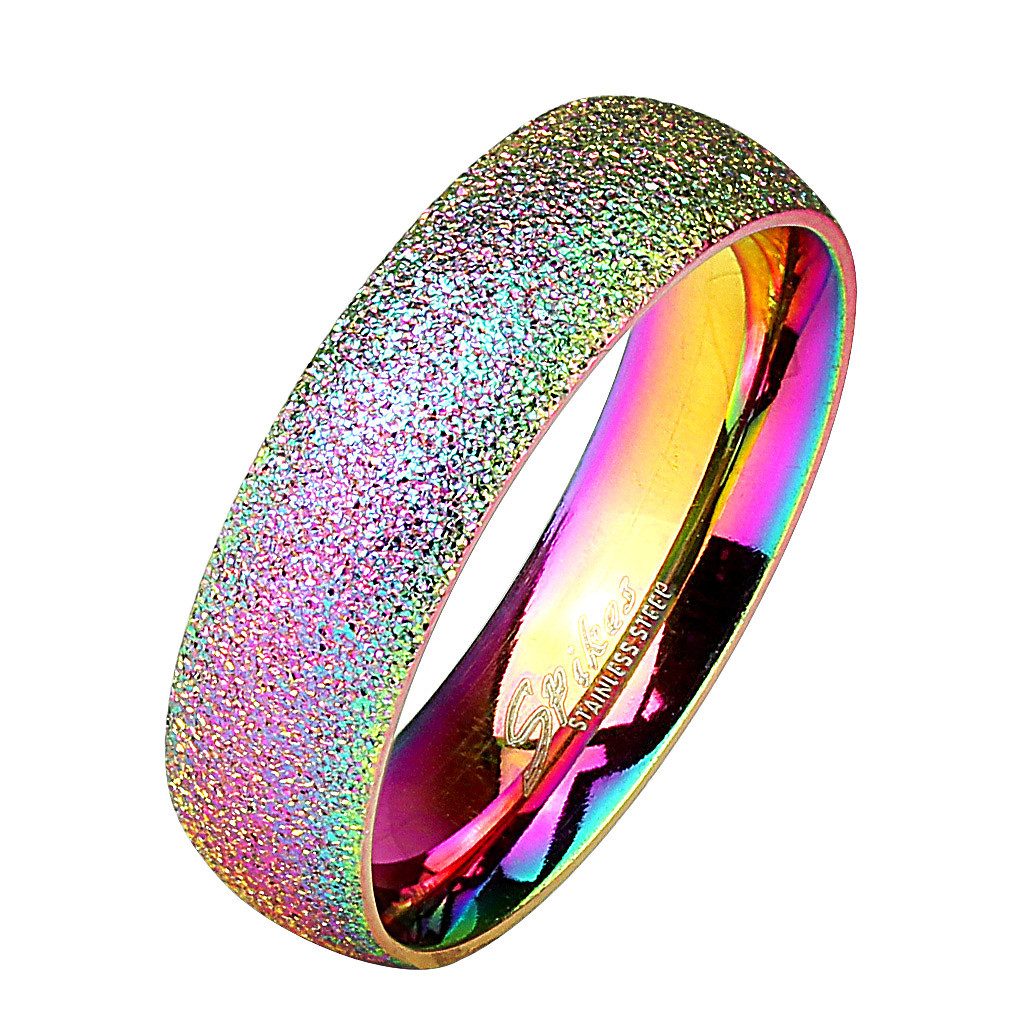 Taffstyle Fingerring Herren Damen Ring sandgestrahlt Diamantoptik Verlobungsring (Moderner Partnerring, Ehering, Freundschaftsring in Diamantoptik, wählbar in vielen Farben), Ideal auch als Geschenk zu Weihnachten oder Geburtstag