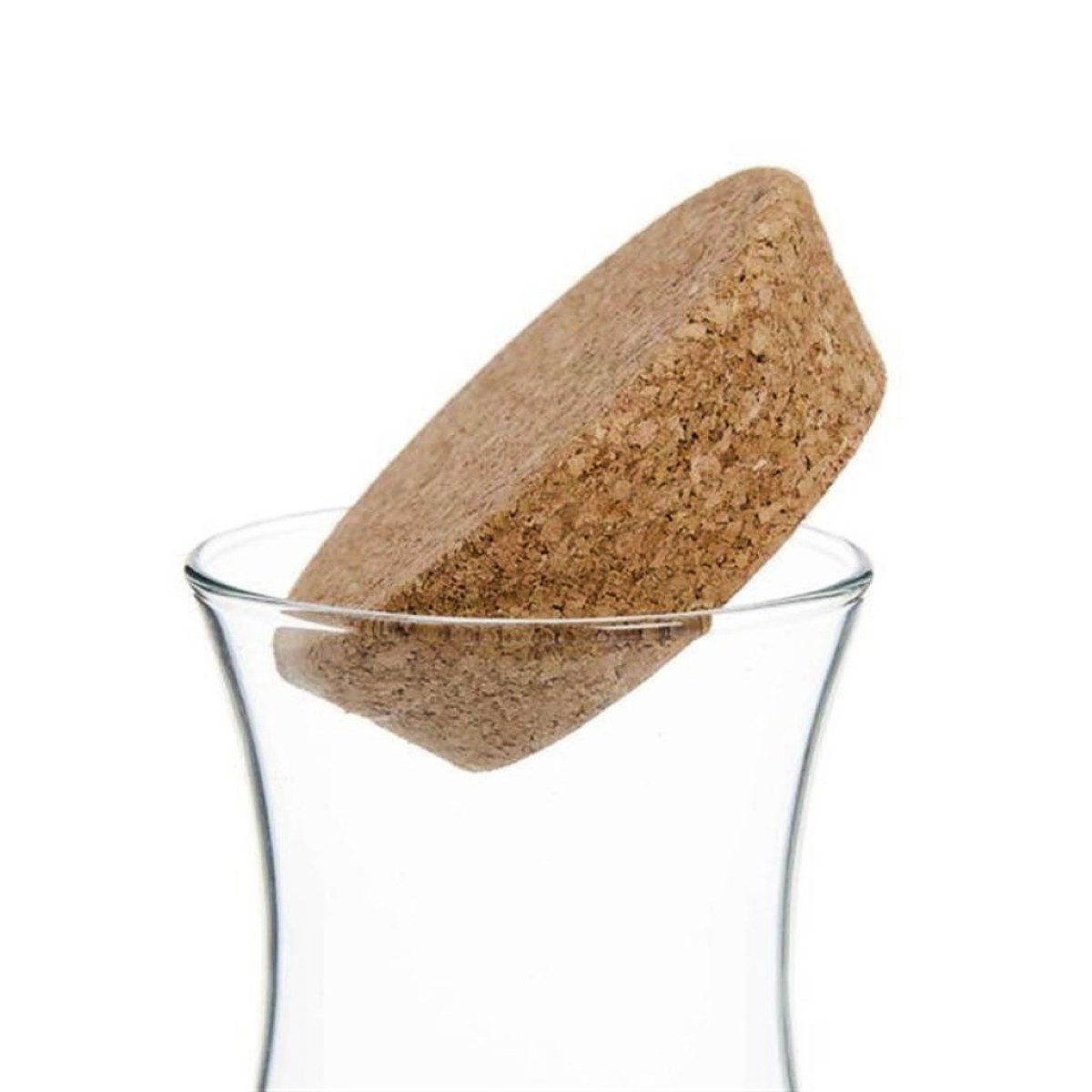 Pasabahce Karaffe Amphora Karaffe 1,18 L aus Glas mit Korkdeckel, (1-tlg)