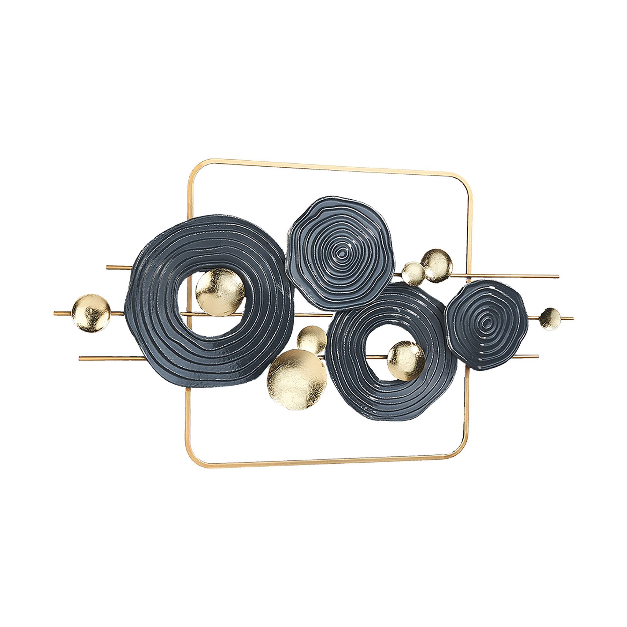 Kobolo Wandbild Metallbild Bild CIRCOLO aus Metall - gold grau, im Used Loo günstig online kaufen