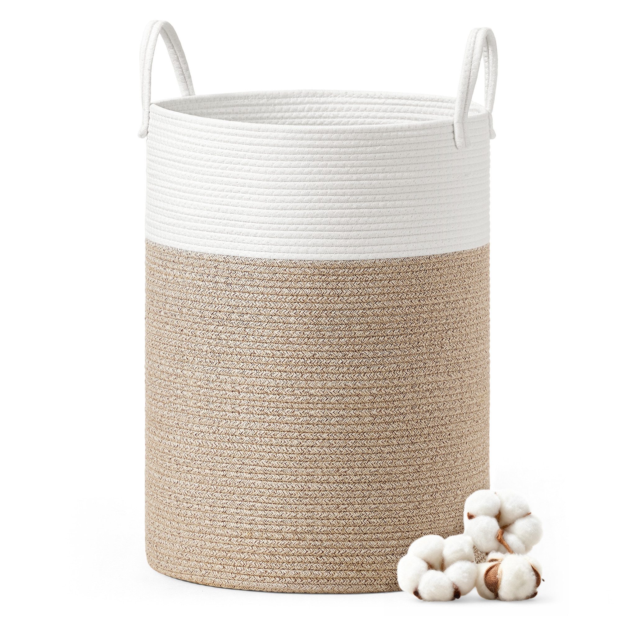 SONGMICS Wäschekorb,Wäschesammler für Kinder, Aufbewahrungskorb, für Decken, Kinderzimmer, mit Henkel, Kuscheltier Aufbewahrung, Schlafzimmer, 80 L