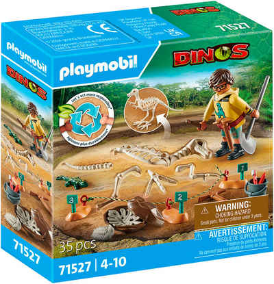 Playmobil® Konstruktions-Spielset Ausgrabungsstätte mit Dino-Skelett (71527), Dinos, (35 St), Made in Europe