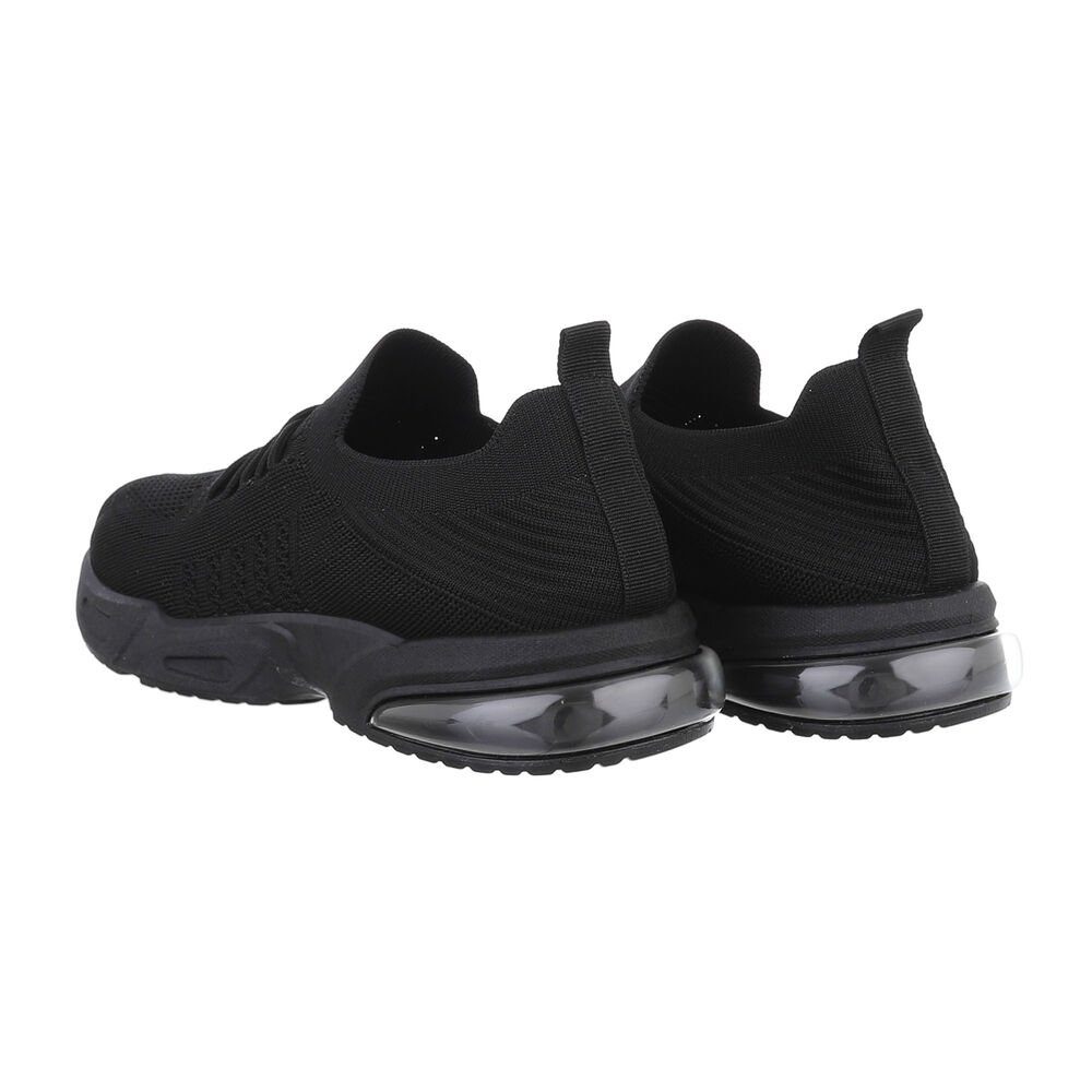 Coolwalk Herren Low-Top Freizeit Sneaker Flach Sneakers in Schwarz – Bild 3 von 4