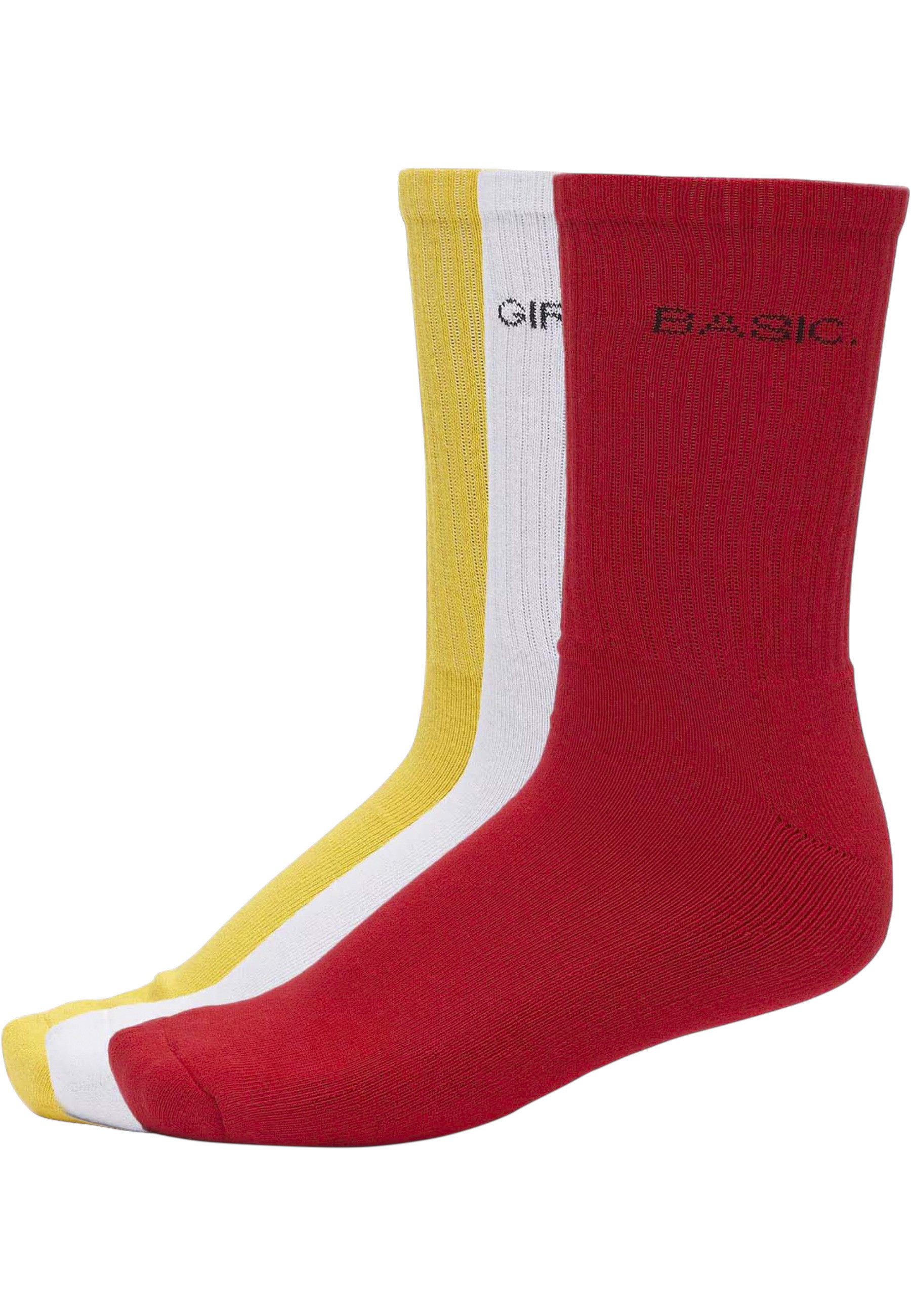URBAN CLASSICS Strümpfe Urban Classics Unisex Wording Socks 3-Pack (1-Paar)