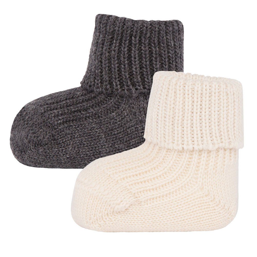 Ewers Socken Socken Wolle mit Umschlag (2-Paar)