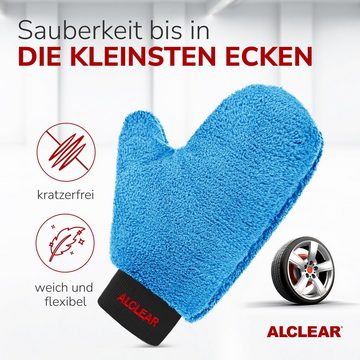 ALCLEAR 950013b Premium Auto Felgenhandschuh, kratzerfrei, 26x12cm Mikrofaser Mikrofasertuch (80% Polyester, 20% Nylon)