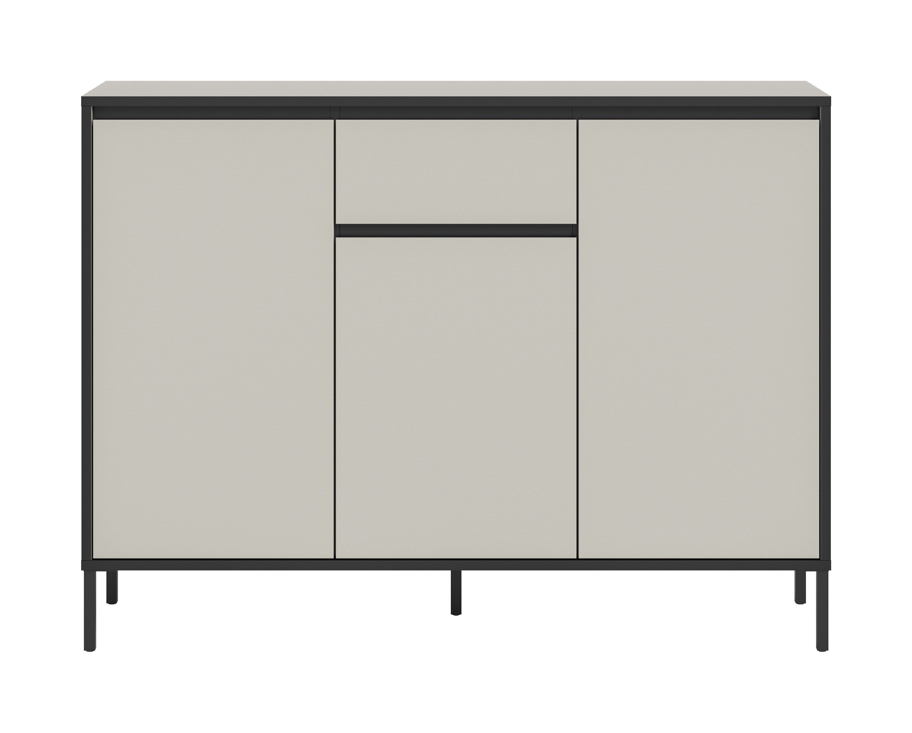 xonox.home Kommode Tron, Kaschmir Nachbildung Melamin beschichtet modern 136x101x38 cm