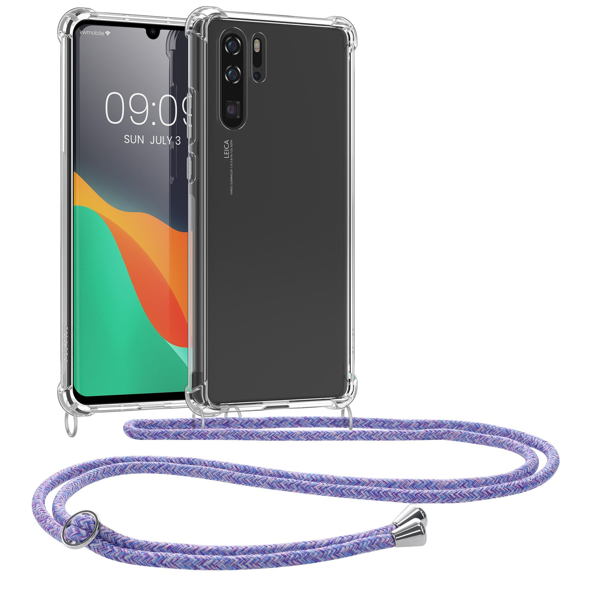 kwmobile Handyhülle Necklace Case für Huawei P30 Pro, Hülle Silikon mit Handykette - Band Handyhülle