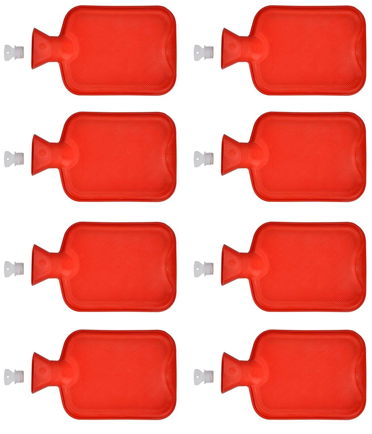 HAC24 Wärmflasche Wärmeflasche Wärmekissen Wärme Flasche Bettflasche, (8-tlg), aus Gummi, 2 Liter