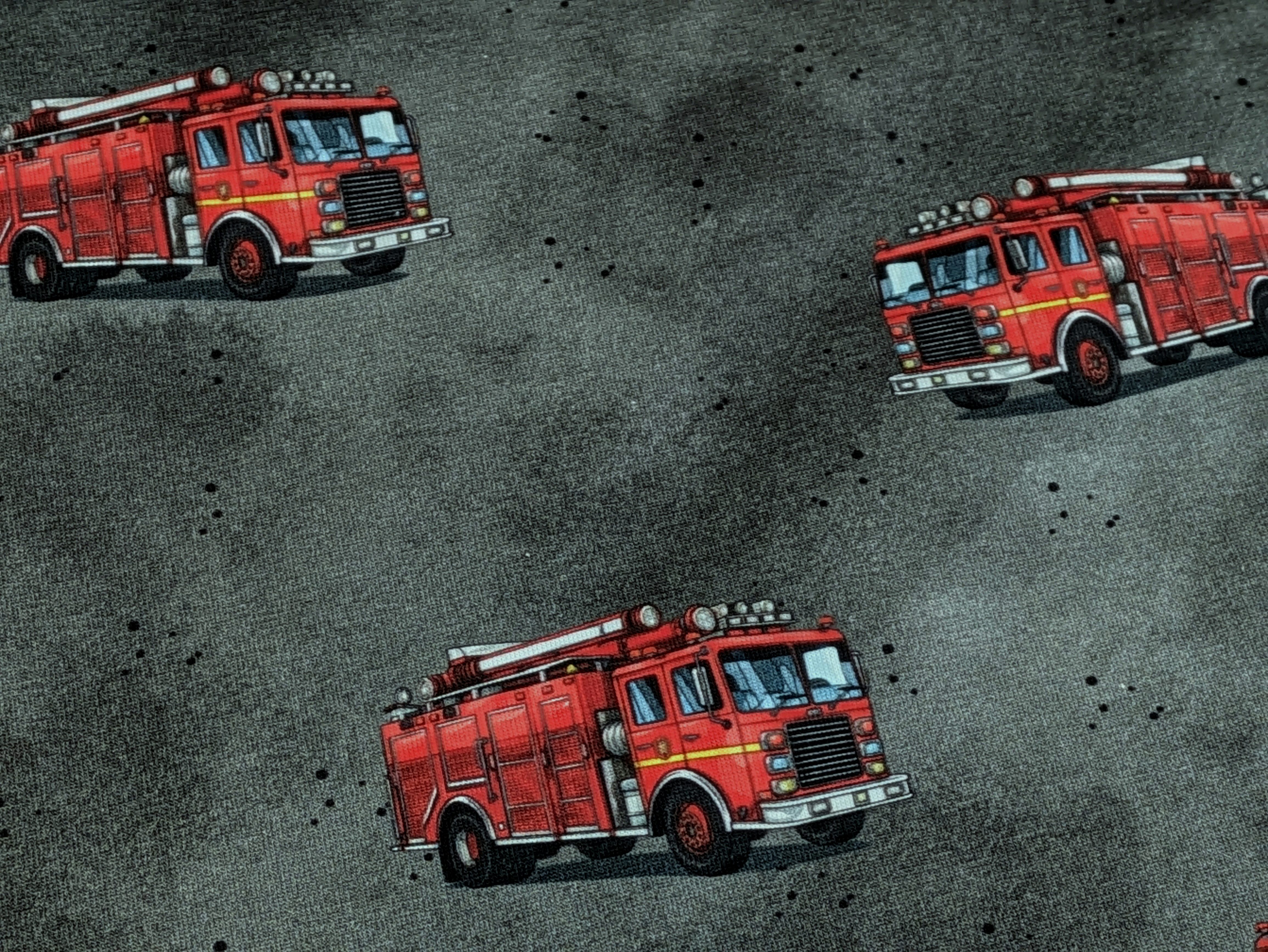 Corileo Stoff Eigenproduktion Baumwolljersey Feuerwehr Grau Fire Stoff