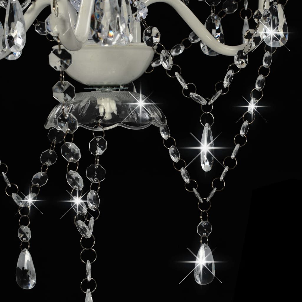 Perlen Weiß 3×E14 mit Rund vidaXL Kronleuchter Kronleuchter