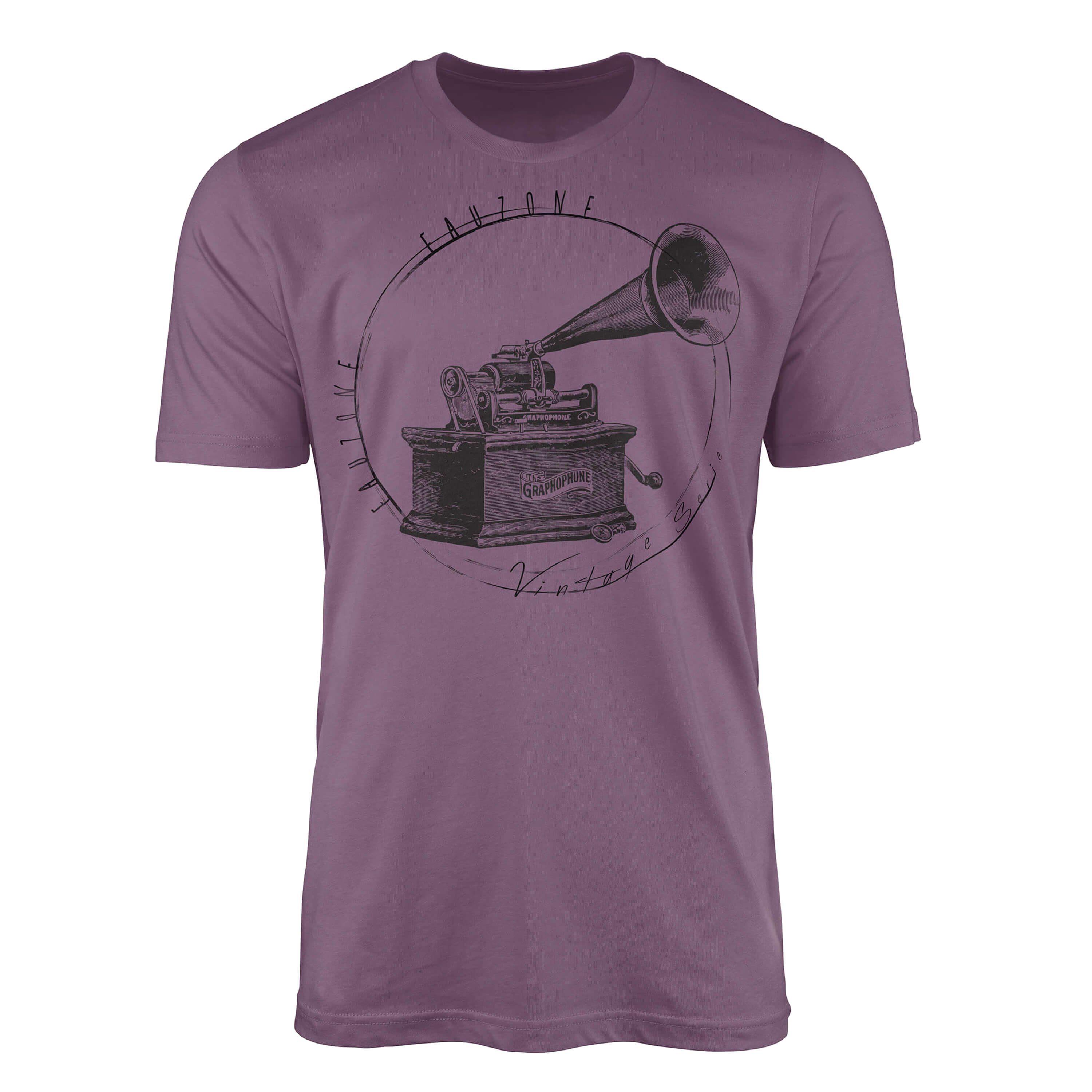 Sinus Art T-Shirt Vintage Herren T-Shirt Grammophon Shiraz