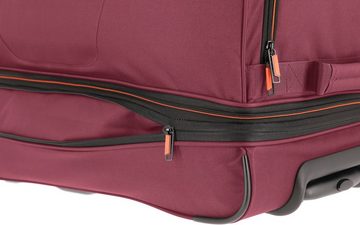 travelite Reisetasche Basics, 70 cm, bordeaux, Duffle Bag Reisegepäck Sporttasche Reisebag mit Trolleyfunktion