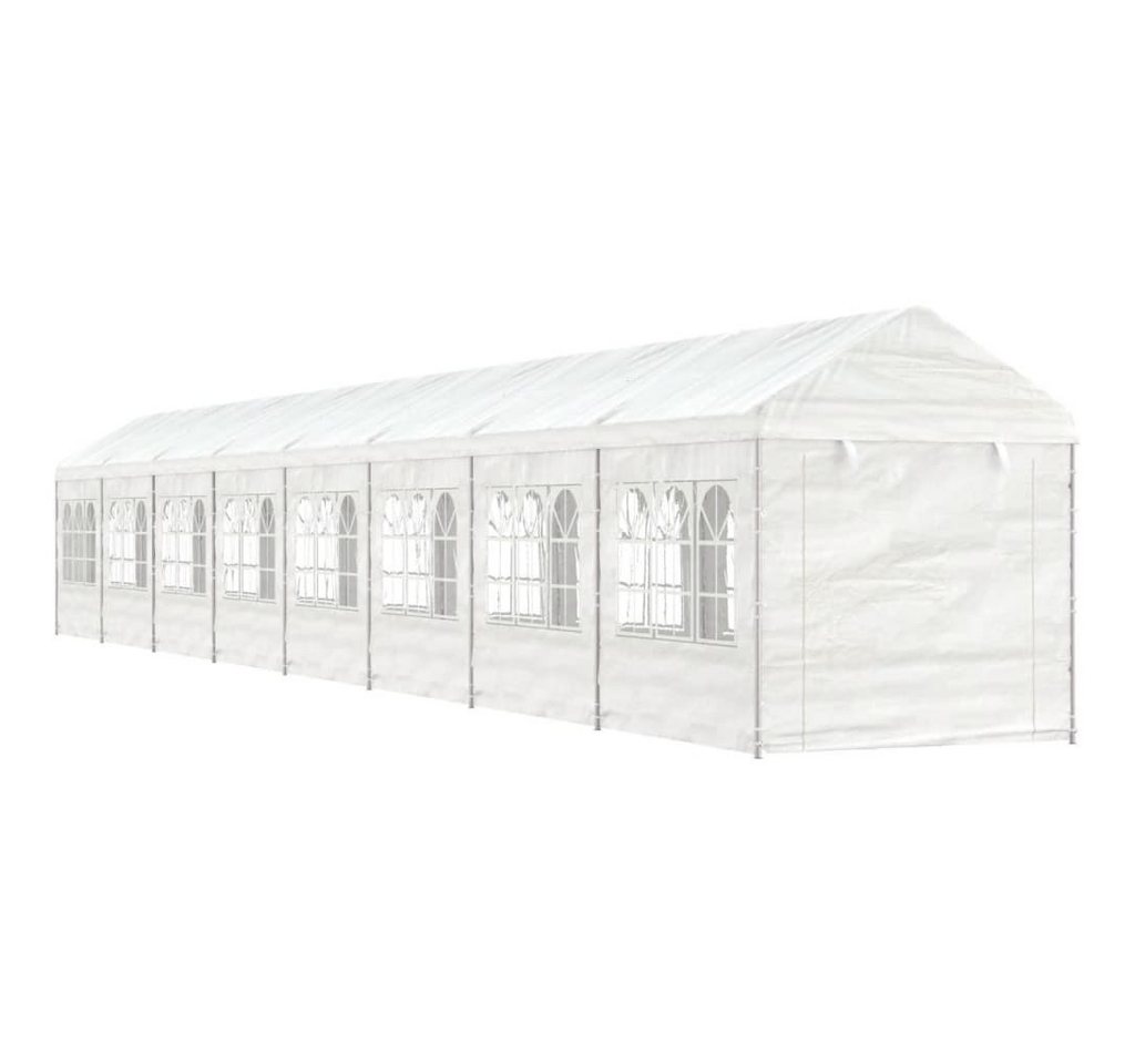 Thumbnail - vidaXL Pavillon, Partyzelt mit Dach Weiß 17,84x2,28x2,69 m Polyethylen