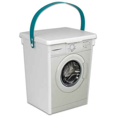 Koopman Aufbewahrungsbox Waschpulver Box 5L Waschmittelbox Kunststoff, Aufbewahrung Wäscheklammerbox Waschpulverbehälter Waschmitteldose