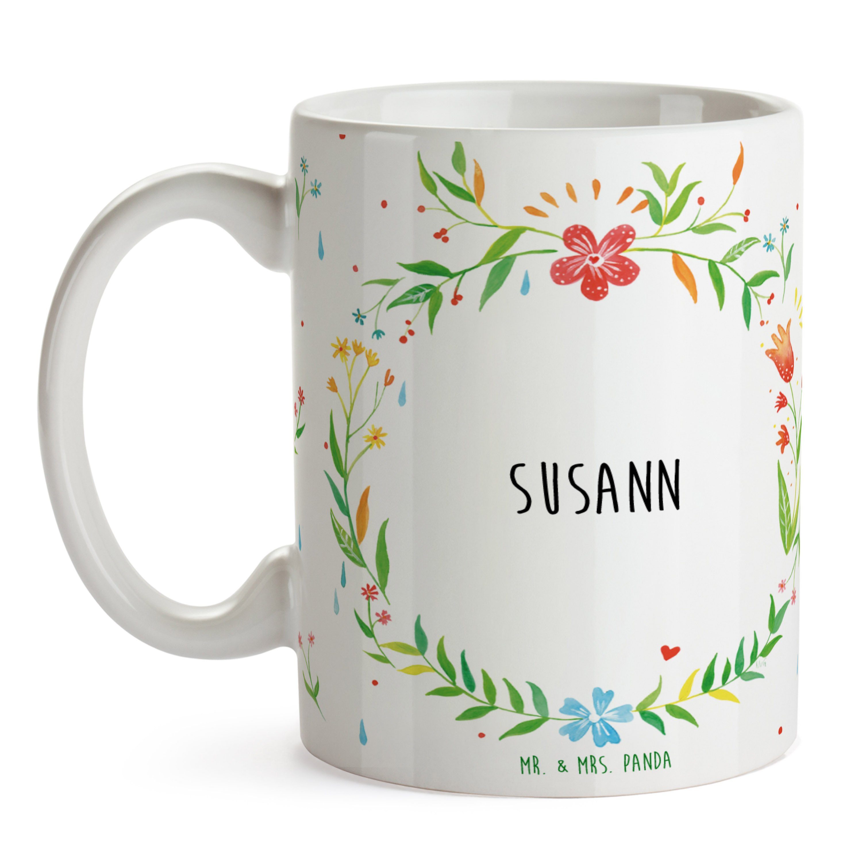 Kaffeebecher, Tasse Panda Spr, Geschenk, Motive, - & Tasse Susann Mr. Tasse Kaffeetasse, Mrs. Keramik