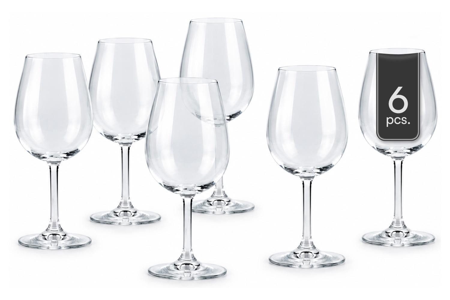 BOHEMIA SELECTION Weißweinglas SIMPLY, 340 ml Fassungsvermögen, 6-tlg., Glas, Spülmaschinengeeignet