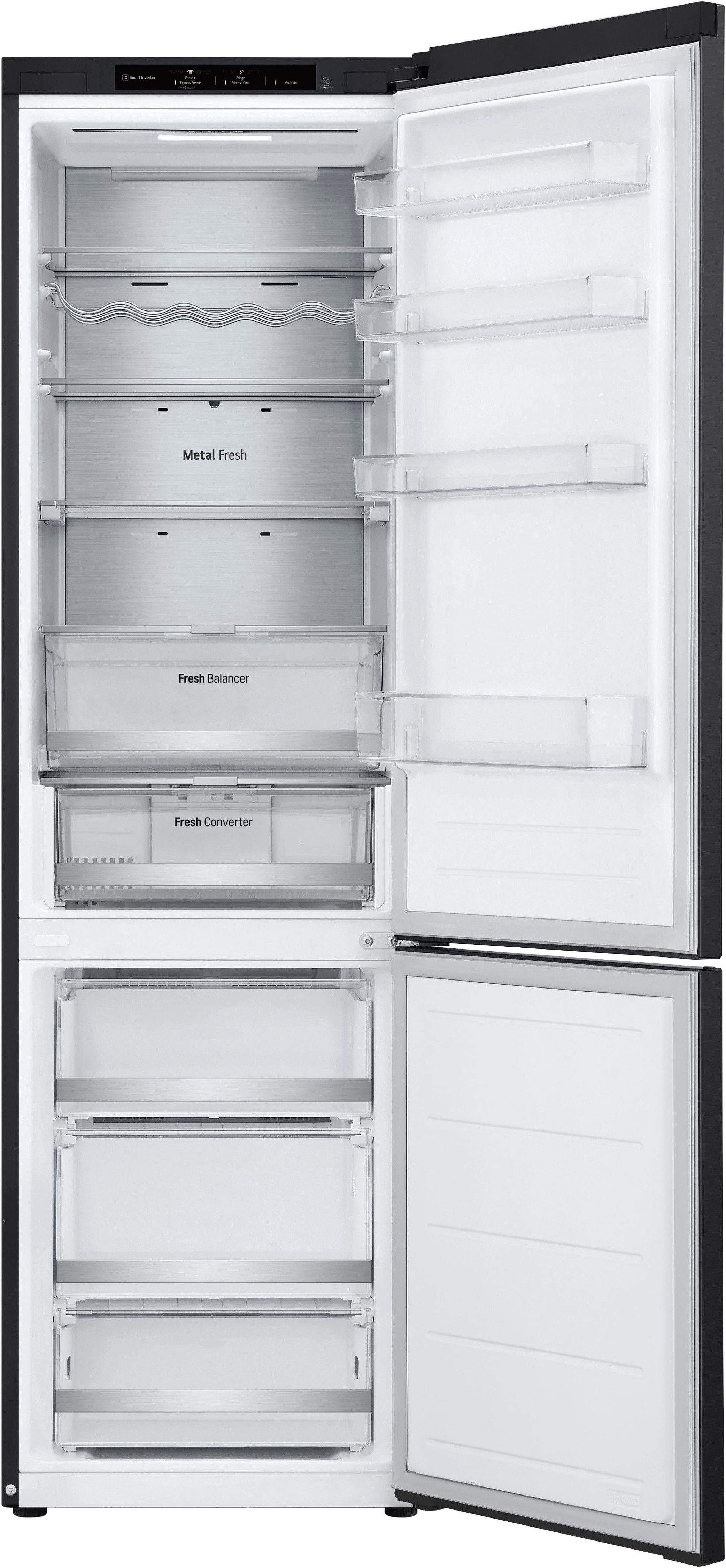 LG Kühl-/Gefrierkombination Serie 7 GBV7280AEV, 203 cm hoch, 59,5 cm breit, Total No Frost: 0% Frost, 0% Abtauen – im Kühl- und Gefrierbereich!