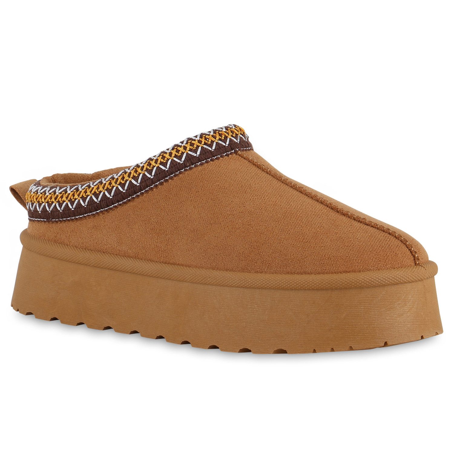 VAN HILL 840875 Hausschuh Damen Warm Gefütterte Pantoffeln Hausschuhe Bequeme Prints